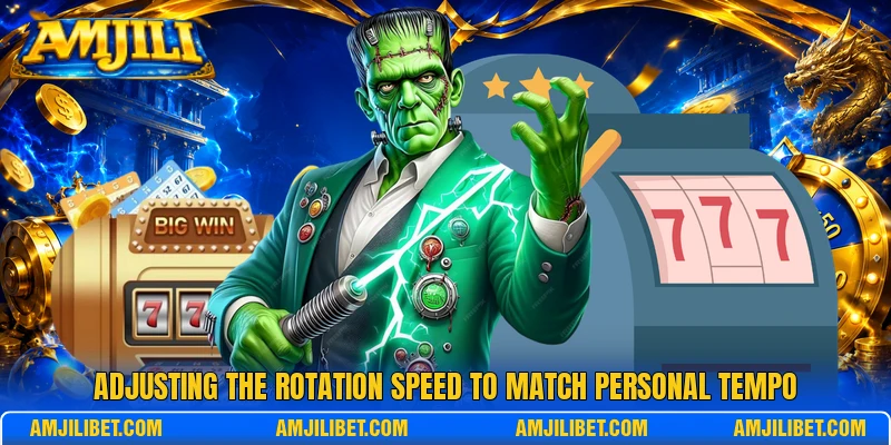 Adjusting the rotation speed to match personal tempo