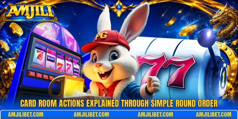 Card room actions explained through simple round order