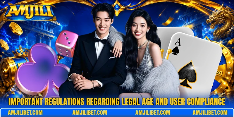 Important regulations regarding legal age and user compliance