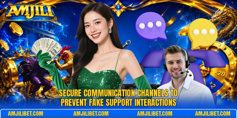 Secure communication channels to prevent fake support interactions